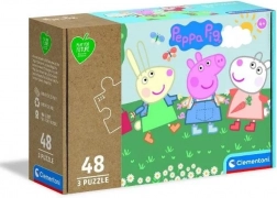 CLEMENTONI Play For Future Puzzle Peppa Pig 3x48 piese
