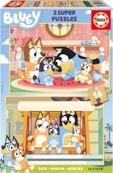 Puzzle din lemn Bluey 2x16 piese de la Educa