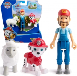 Figurine Paw Patrol Marshall, fermierul Al și oița – set pentru joc creativ