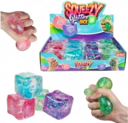 Cub antistres strălucitor de strâns 6 × 6 cm