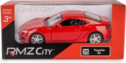 Model metalic RMZ City Toyota 86 1:32 cu uși deschise și mecanism pull-back