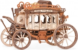 Cutie muzicală mecanică din lemn – diligență puzzle 3D