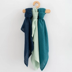 Scutece colorate din bumbac pentru băieței New Baby 70 × 80 cm, 3 buc