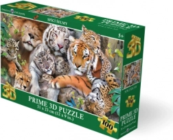 Puzzle 3D feline adormite 100 piese