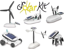JAMARA kit de construcție solară 6 în 1 alb-negru