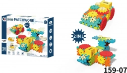 Set creativ de construcție STEAM 51 piese cu roți dințate și motor