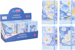 Caiet liniat 9 × 14 cm, model floral mix