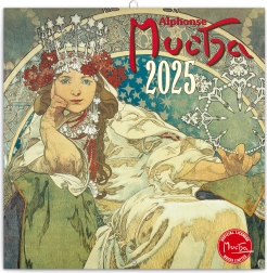 Calendar notițe Alfons Mucha 2025 30 × 30 cm
