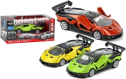 Mașinuță de curse metalică cu mecanism de întoarcere de 12 cm