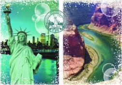 Puzzle Ocolul lumii: Statele Unite ale Americii 2000 de piese