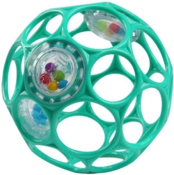Oball minge zornăitoare Rattle 10 cm, turcoaz închis
