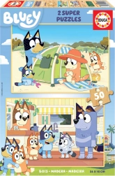 EDUCA Puzzle din lemn Bluey 2x50 piese
