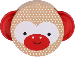 Tamburină din lemn cu maimuțică PETIT COLLAGE