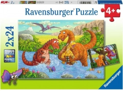 Puzzle RAVENSBURGER dinozauri jucăuși 2×24 piese