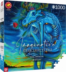 Puzzle Imagination: Kamil Jakóbczak – lupul alb 1000 de piese