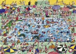 Puzzle 1000 piese Distracție lângă piscină