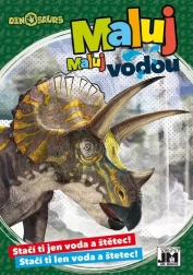 Carte de colorat A5 Pictează cu apă Dinozauri