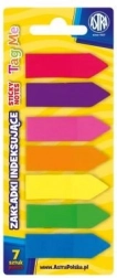 Semne de indexare autoadezive ASTRA, 7 culori, 45 × 12 mm