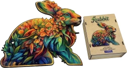 Puzzle din lemn cu piese de introdus – iepuraș