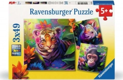 Puzzle Pui din junglă de la Ravensburger 3x49 piese