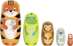 matrioșcă din lemn tigru Tavi și prietenii Goki