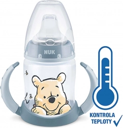 Biberon de învățare NUK Ursulețul Pooh cu controlul temperaturii 150 ml gri