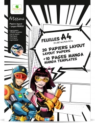 Artissimo - Hârtii A4 pentru desen Manga cu texturi