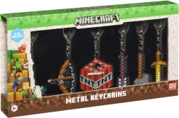 Breloc din metal Minecraft, 6 bucăți în pachet Deluxe