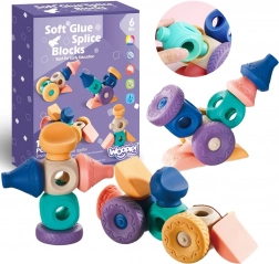 Woopie cuburi senzoriale de construcție pentru strâns, 13 piese