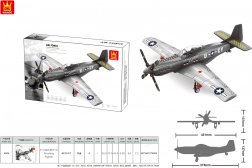 Set de construcție avion militar 258 piese