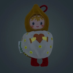 Decorațiune plușată de Crăciun elfă albă Mimmi Lilliputiens