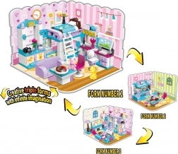qman idei nelimitate cameră de fată 3‑în‑1 set de construcție (194 piese)