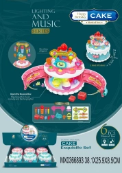 Set de joacă tort aniversar cu lumină și sunet