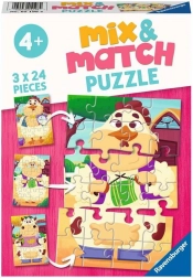 Ravensburger puzzle Mix & Match: prietenii mei de la fermă 3×24 piese