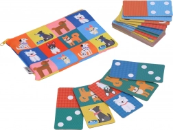 Petit Collage domino 2-în-1 căței și numere