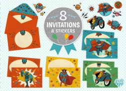 DJECO set cadou de invitații Supereroi