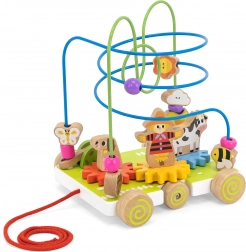 VIGA labirint de tras din lemn fermă 2 în 1