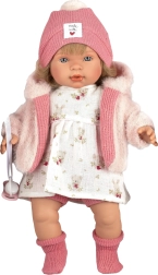 Llorens Carla – păpușă realistă care vorbește și plânge, cu corp moale, 42 cm