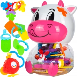 Zornăitoare pentru bebeluși în cutie Văcuța