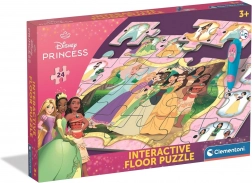 Puzzle de podea cu stilou interactiv Prințese 24 piese