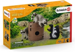Schleich 42532 Poznele cu alune Raton Skunk viața sălbatică