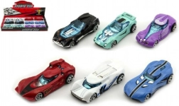 Mașinuță sport metalică 8 cm cu mecanism inerțial – mix de culori, 12 bucăți în box