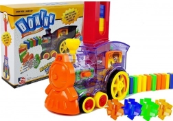 Locomotivă cu LED, pune domino – set de construcție pentru copii
