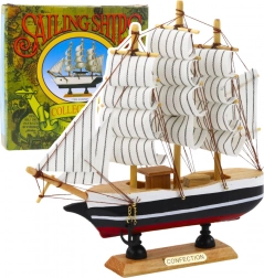 Model decorativ de velier alb-negru 21x21 cm