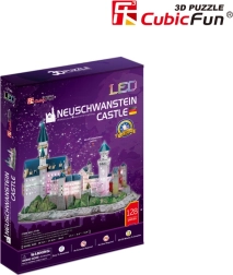 Puzzle 3D luminoase castelul Neuschwanstein 128 piese