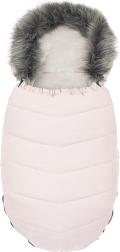 Sac de iarnă pentru copii cu blăniță dusty pink NEW BABY
