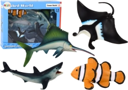 Set figurine animale marine rechin delfin pisică-de-mare 5 bucăți