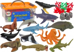 Set figurine animale marine cu pești și acesorii 24 piese