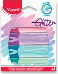 Maped evidențiatoare Classic Glitter, set 4 buc