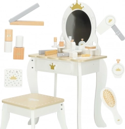 Măsuță de toaletă din lemn pentru fete Bella cu accesorii